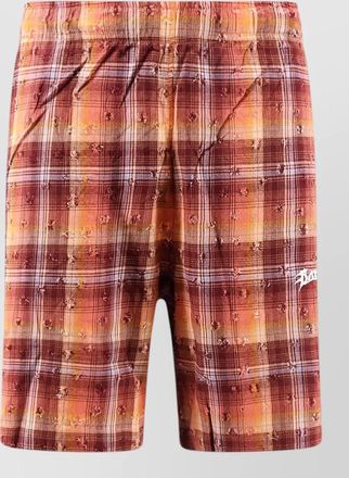 Barrow viscose cotton blend bermuda shorts logo