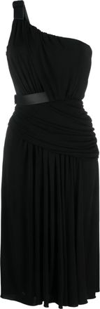 Alberta Ferretti flared midi dress - women - Viscose - 42 - Black