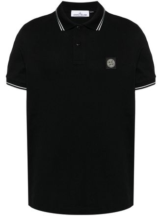 Stone Island Logo Cotton Polo Shirt