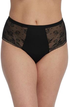 Skarlett Blue Lacy High Rise Brief in Black at Nordstrom, Size X-Large