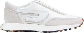 Diesel Womens Lace-up Leather And Synthetic Sneakers - White - Size EU 38