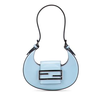 Fendi Pre-owned Womens Mini Leather Cookie Hobo - Light Blue - One Size