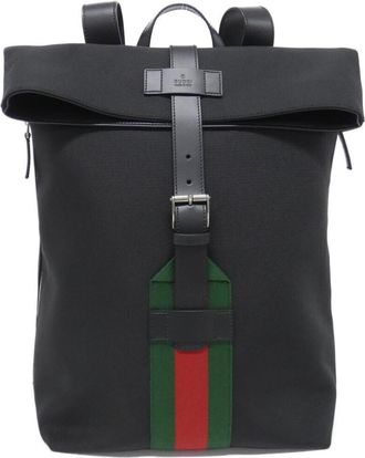 Gucci Black Canvas Backpack (Pre-Owned)