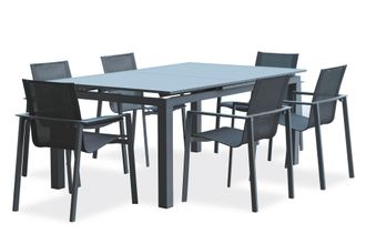 DCB Garden Dcb Garden - Alu-miami - Conjunto De Comedor De Jard&iacute;n 6 Plazas De Aluminio