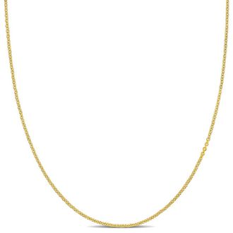 Amour 1 mm Round Cable Chain Necklace In 14K Yellow Gold - 18 In