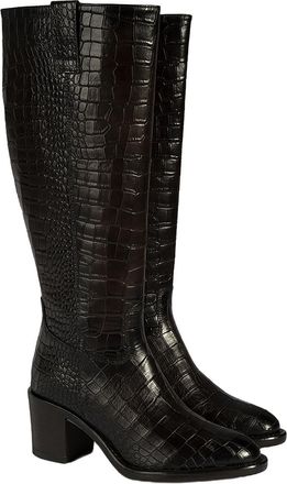 Desa Woman Over-the-Knee Boots - Textile Upper, Block Heel, Breathable | Brown - 38