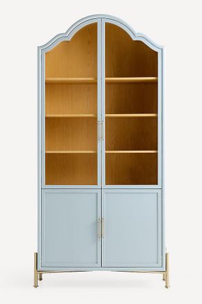 Anthropologie Livia 94 Glass & Wood Storage Hutch