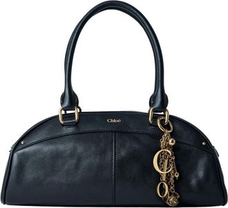 Chlo&eacute; Bowlingtas - Dames - Handtassen - Zwart - ONE Size - Katoen - Tassen