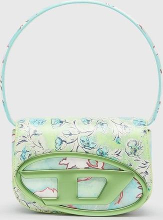 Diesel 1DR-Iconic shoulder bag with floral print - Shoulder Bags - Woman - Green