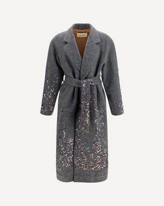 Valentino Cappotto in misto mohair e lana con applicazioni Man 44