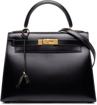 Herm&egrave;s Pre-owned Hermes Box Calf Kelly Sellier 28 Satchel Ladies 2YF4V866TDOY8CVN