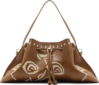 Arezzo Medium Alba Leather Shoulder Bag in Soul Natural at Nordstrom