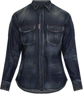 Dsquared2 Denim Shirt - Heren - Spijkeroverhemden - Blauw - S - Denim - Overhemden