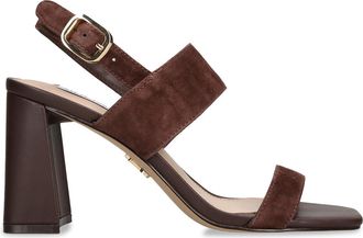 Steve Madden Womens Suede Wendie Dark Brown Heels - Size UK 7