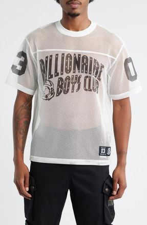 Billionaire Boys Club Varsity Mesh Graphic Jersey in White at Nordstrom, Size Xx-Large