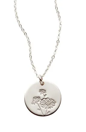 Made by Mary April Birth Flower Necklace in Silver at Nordstrom, Size Medium