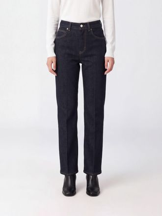 Victoria Beckham Julia Mid-Rise Straight Fit Jeans in Cotton Denim