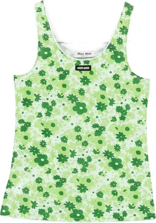 Miu Miu Floral-print Top