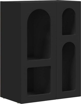 vidaXL Aparador Negro 59 X 35 X 80.5 Cm Madera De Ingenier&iacute;a Vidaxl