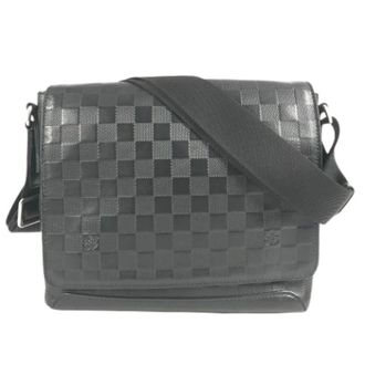 Louis Vuitton Pre-owned Damier Infini Shoulder Bag - Heren - Pre-owned - Zwart - Maat: ONE Size Leer