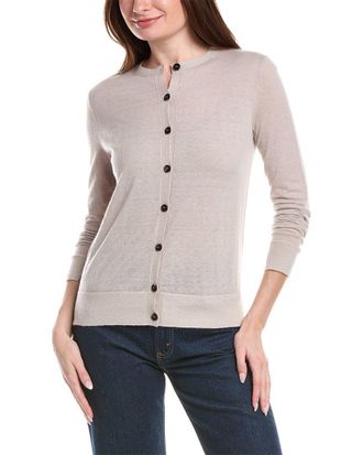 Lafayette 148 New York Stripe Cardigan