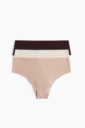 H&M 3er-Pack Sport-Hipster mit DryMove - Beige