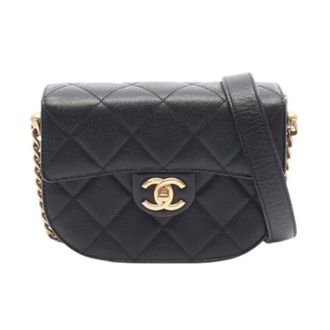 Chanel Pre-owned Matelasse Small Flap Shoulder Bag - Dames - Pre-owned - Zwart - Maat: ONE Size Leer
