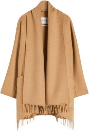 Max Mara Cardigan Coat - Dames - Ponchos - Bruin - XS - Jassen