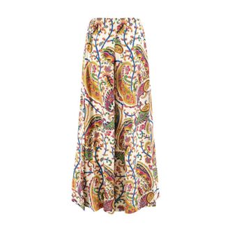 Etro Etro, Wide Trousers, female, Multicolor, Size: M Wide-leg Trousers