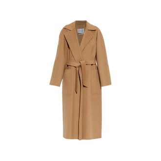 Max Mara Long Camel Robe Coat