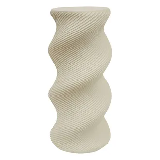Atmosphera Atmosphera - Porta Piante 1 Ripiano Twist Beige 24x24cm Cr&eacute;ateur DInt&eacute;rieur