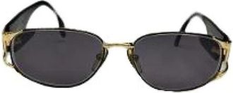 Fendi Pre-owned Metalen Zonnebril - Dames - Vintage Accessoires - Zwart - ONE Size - Vintage