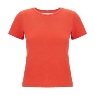 Maison Margiela T-shirt - Dames - T-shirts - Rood - M - Katoen - Tops