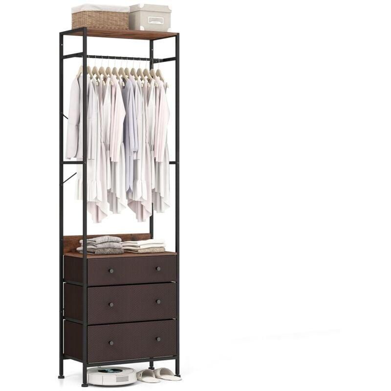 Cassettiera In Tessuto, Mobile Con 3 Cassetti E Struttura Robusta In Metallo Armadio Per Camera Da Letto Soggiorno Ingresso 40 X 30 X 62 C 96152788