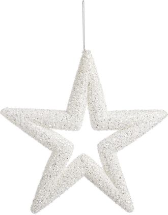 BIZZOTTO Grosser Weihnachtsstern mit Glitzer &oslash; 35 cm - Weiss