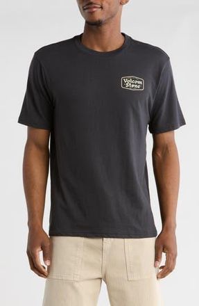 Volcom Stone Buckle Cotton Graphic T-Shirt in Washed Black Heather at Nordstrom Rack, Size Medium