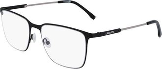 Lacoste L2287N002 Rectangle Full Rim Metal Eyeglasses - Black