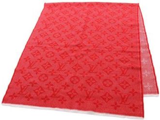 Louis Vuitton Pre-owned Scarves, female, Red, Size: ONE SIZE Pre-owned Canvas scarves