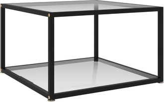 vidaXL Vidaxl - Mesa De Centro Transparente Vidrio Templado 60x60x35 Cm