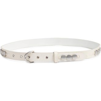 Rag & Bone Luna Leather Belt in Antique White at Nordstrom, Size X-Small