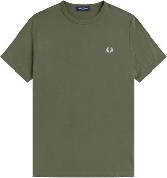 Fred Perry Hombre, Camisetas, Verde, Talla: XL