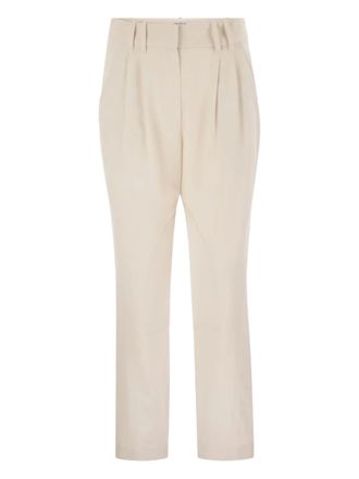 Brunello Cucinelli Broek met riemlussen - Beige