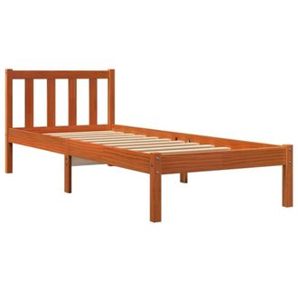 Berkfield Home Beautiful Bed Frame without Mattress Wax Brown 90x190 cm Single S