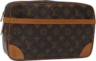 Louis Vuitton Pre-owned Canvas clutches - Dames - Vintage Clutch - Bruin - ONE Size - Leer - Vintage