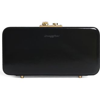 Gianvito Rossi Val&igrave; Clutch in Black at Nordstrom, Size Small