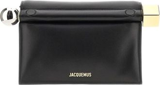 Jacquemus Nappa leather Rond Carr&eacute; clutch Woman One Size