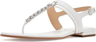 Michael Kors Marcia Thong Sandals Womens Sandals Optic White : 6.5 M, Leather