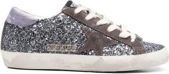 Golden Goose Glitter Ster Patch Sneakers - Dames - Sneakers - Grijs - 36 EU - Leer - Schoenen