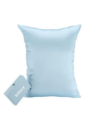 Blissy Mulberry Silk Pillowcase in Sky Blue at Nordstrom, Size Queen