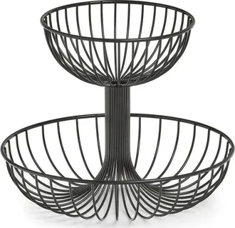 ZELLER Estanter&iacute;a De Metal Negra Minimalista 32 Cm